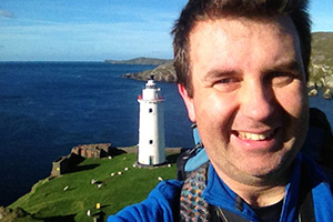 Eoin Reilly at Ardnakinna Point on Bere Island